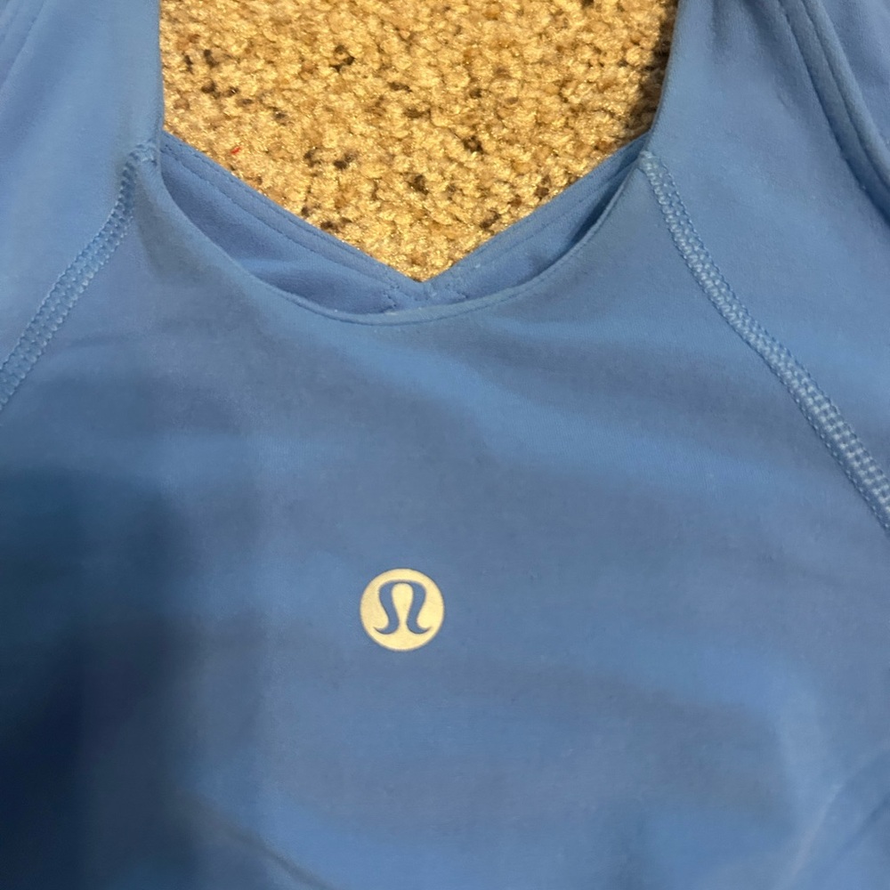 lululemon athletica Blue V-Neck Support Tank Top - Picture 5 of 7